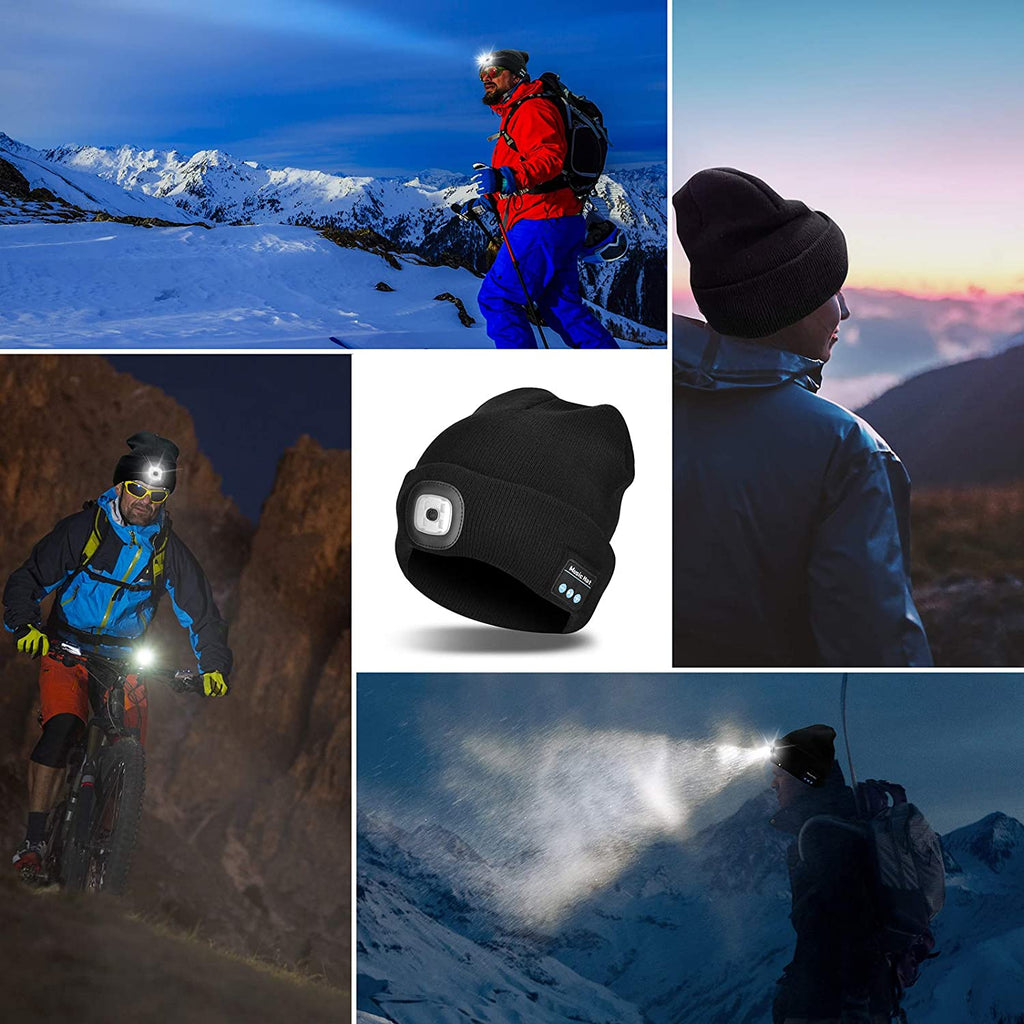 Bluetooth Beanie Hat Light Wireless Headphones