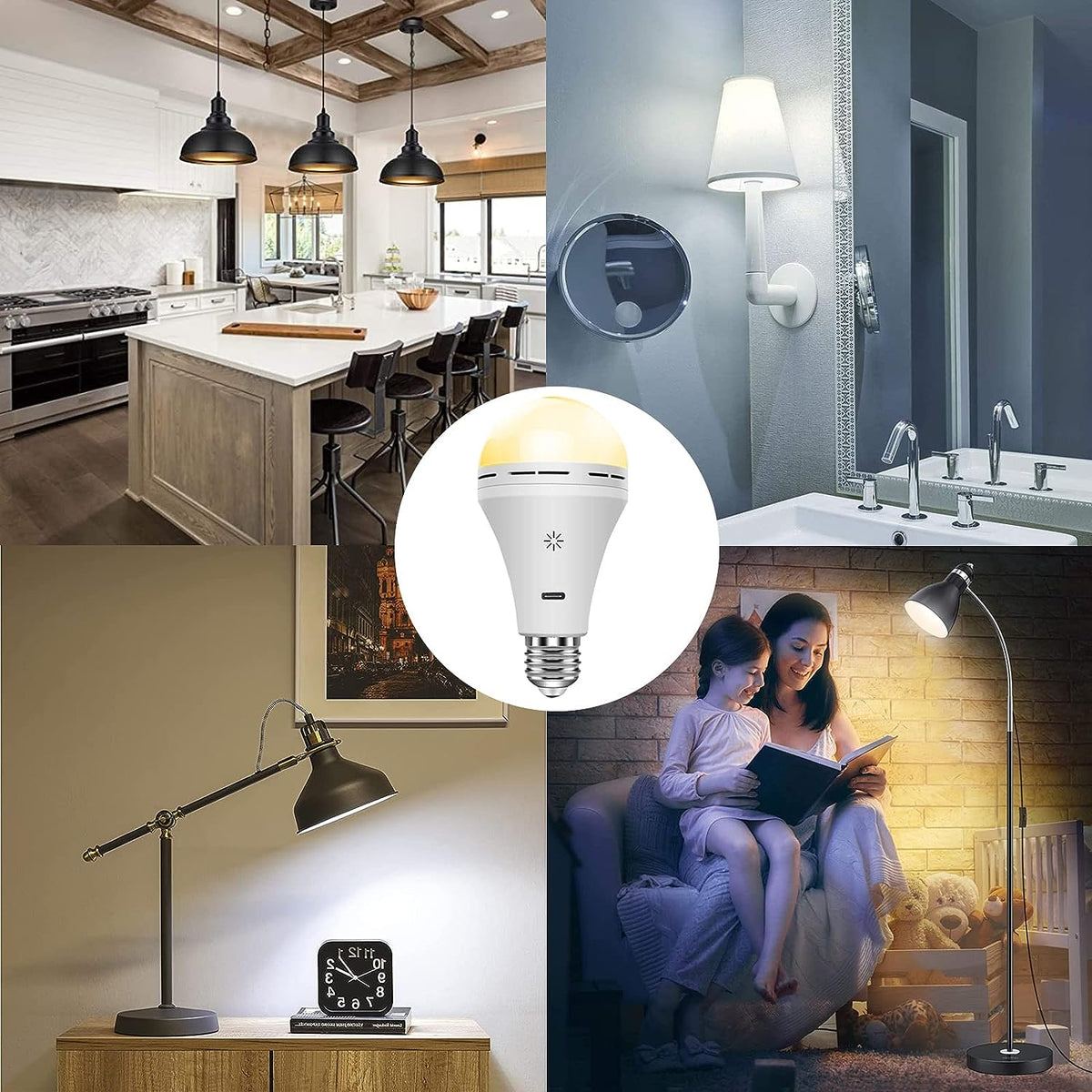 FlexiLight Rechargeable LED Table Lamp – Wireless, Dimmable & Portable Indoor Outdoor Lighting