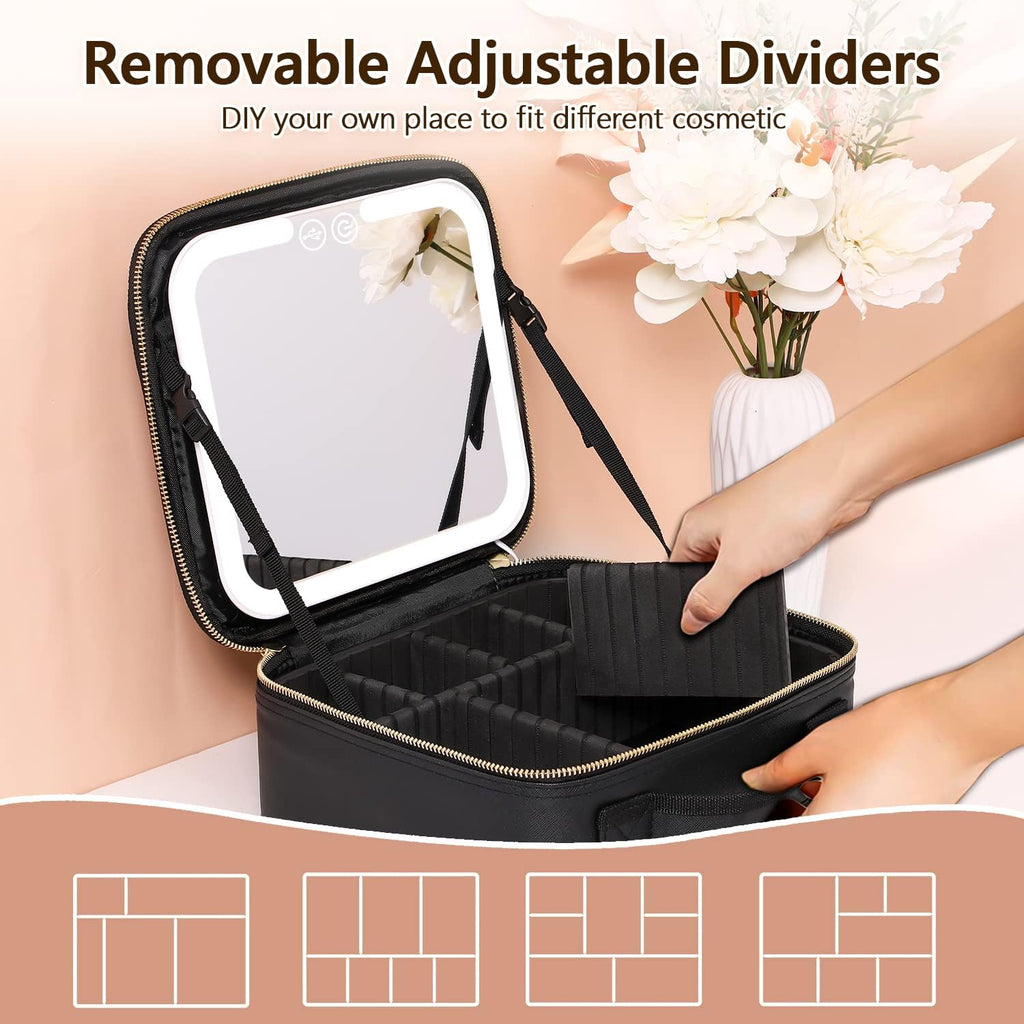 Luxury Makeup Organizer with Illuminated Mirror
