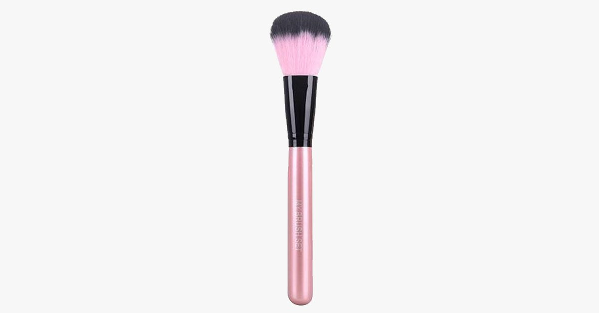Powder Makeup Brush - Made from synthetic fibers - Full & round shape - For loose and pressed powder products - Perfect for foundations, blush & bronzer