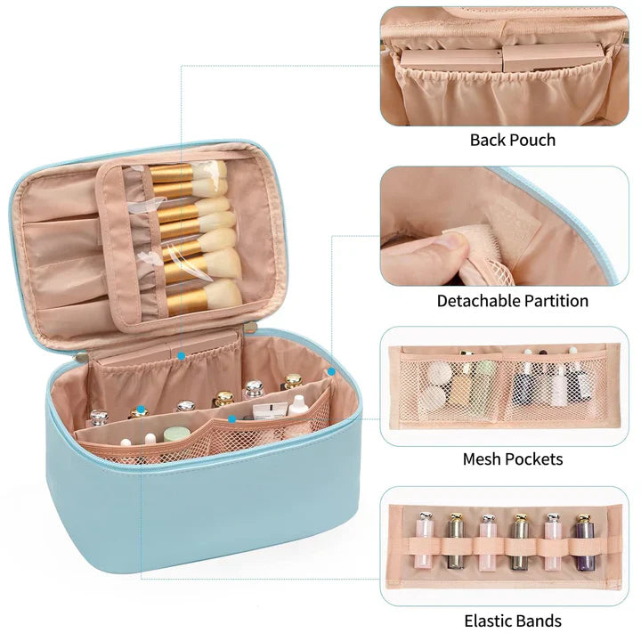Practical Make-up Organizer for Traveling | With Compartments and Dividers
