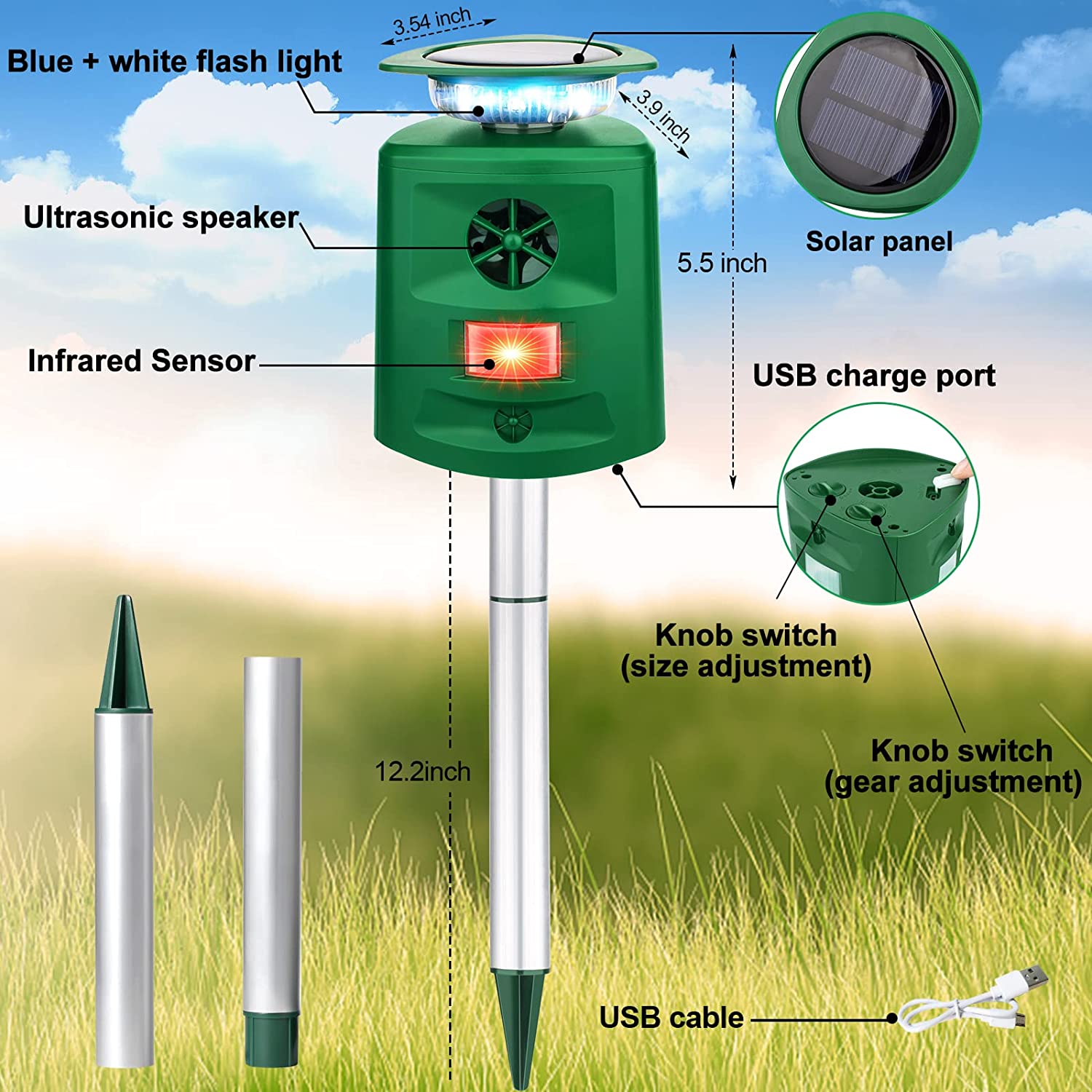 Solar Ultrasonic Repeller