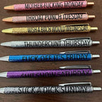 Swear Word Daily Pen Set (7cs* Funny Pens)