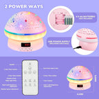 Magic star projector with 16 colours & timer function