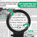 Full-Page Magnifying Glass with LED Light – Hands-Free Reading Aid for Books, Crafts & Hobbies
