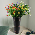 Retro Iron Flower Bucket with Handles – Decorative Metal Flower Pot for Home