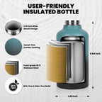 HydraPure – Duurzame Waterfles met Paracord Handvat