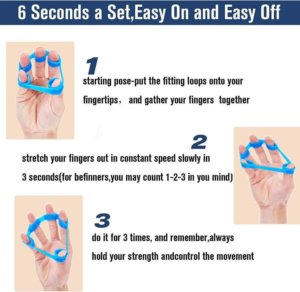 6-piece hand strengthener set to strengthen grip strength & relieve pain