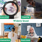 Full-Page Magnifying Glass with LED Light – Hands-Free Reading Aid for Books, Crafts & Hobbies