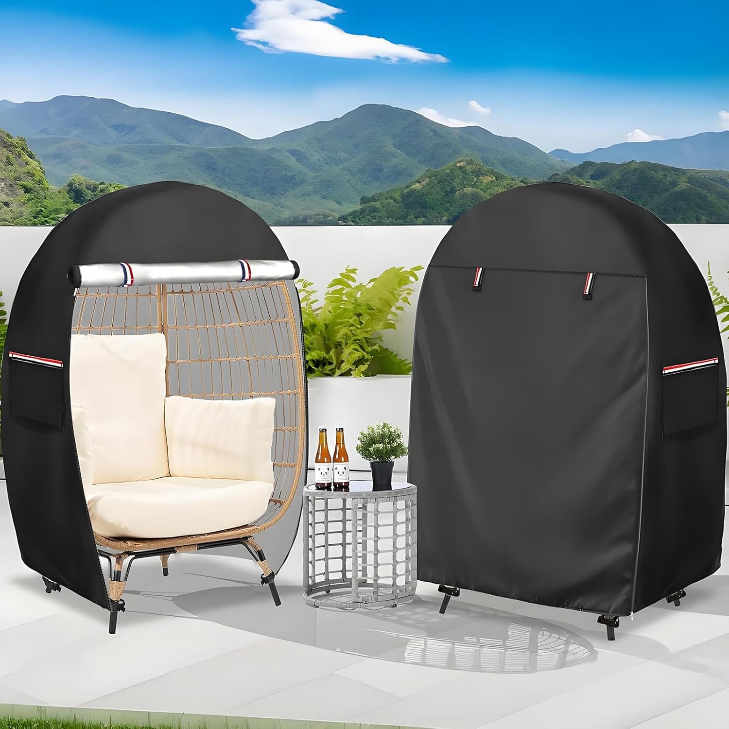 Waterproof Egg Chair Cover with Double Zipper – Solara