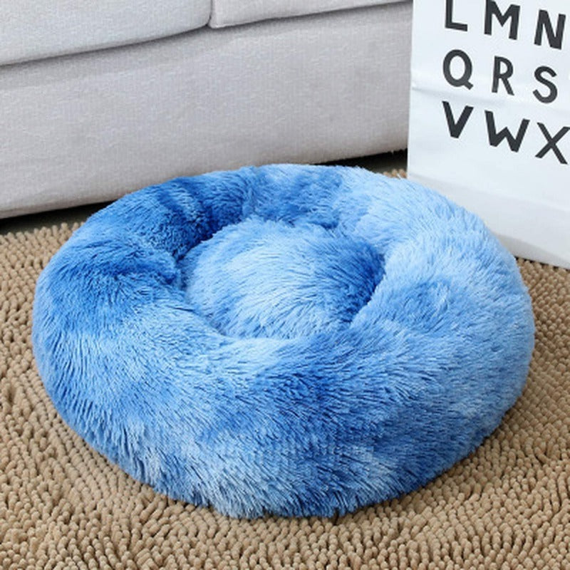 Beef Rainbow Extra Plush Calming Donut Dog Beds