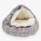 Soft Winter Pet Bed with Washable Cover and Non-Slip Base