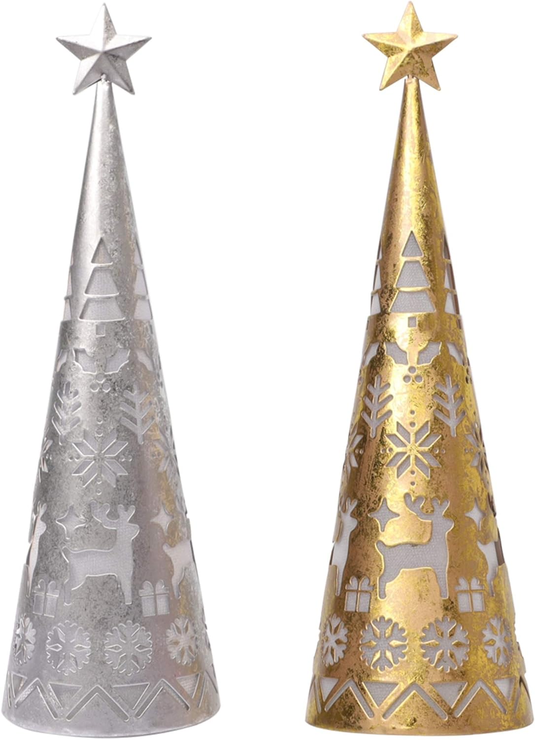 LED Cone Table Decoration Set (2 Pieces) - ShimmerCone