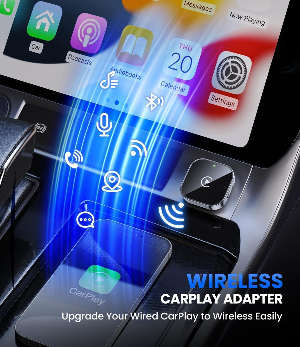 Mini Wireless CarPlay Adapter with Dual-Band Connection and Compact Design – Novaro