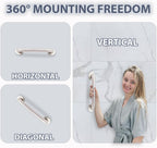 Stainless Steel 20cm Bathroom Shower Grip Bar & Towel Holder