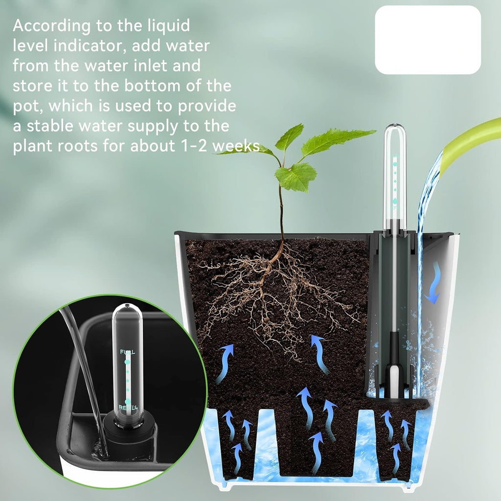 Flower pot with irrigation system – Self-watering plant pot for indoor and outdoor use