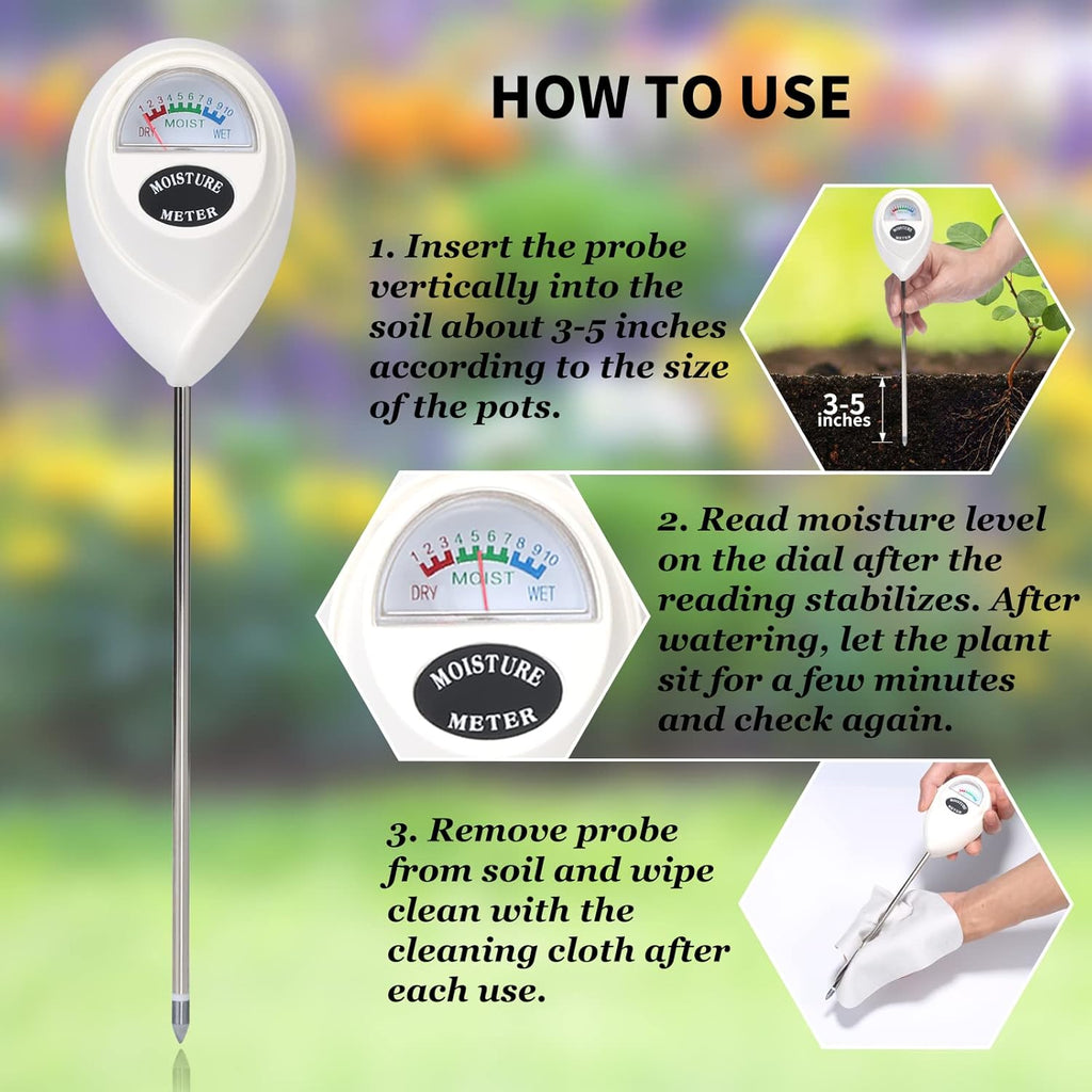 Soil moisture meter for precise moisture measurement in soil – Ideal for plant care