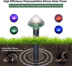 Solar-powered animal repeller for garden and yard – Environmentally friendly protection against mice and rodents