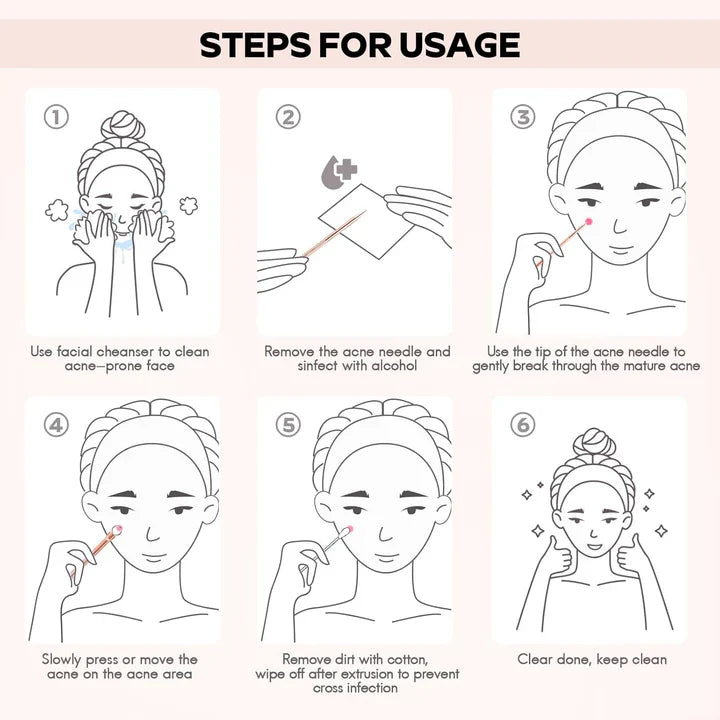 Blackhead and pimple removal set