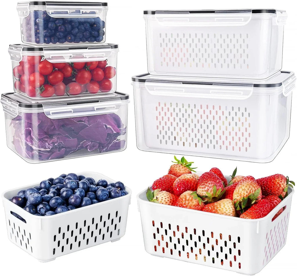 5-piece Large Food Storage Set with Lids – Freshness Keeping and Practical