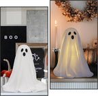 SPOOKY GHOST HALLOWEEN DECOR - STRING LIGHTS BATTERY OPERATED