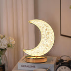 Half Moon Crystal Lamp