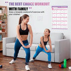 resistance bands for buttocks & hips with ankle strap & training poster