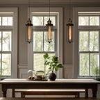 Industrial Pendant Light in Retro Design – Vintage Hanging Lamp with Metal Grid