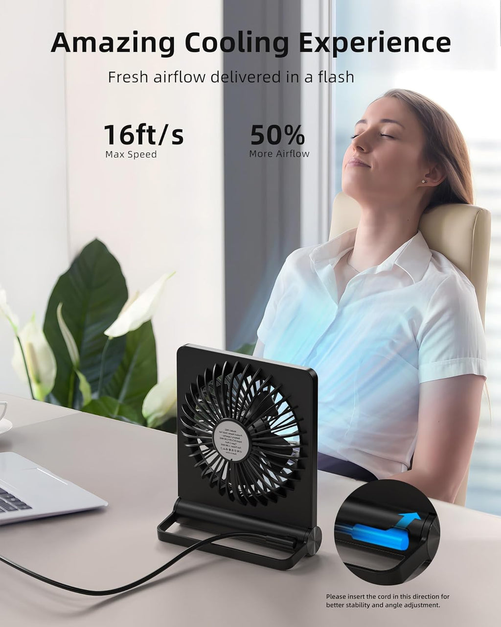 Stronger Wind Ultra Quiet Small Table Fan