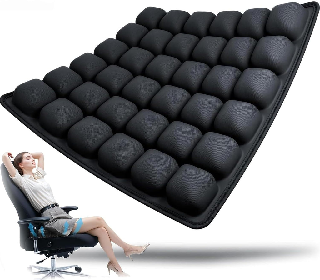 Inflatable Travel Seat Cushion with Ergonomic Pressure Relief – AirComfort