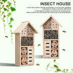 Insect house made of wood – Bee and insect friendly habitat for garden and terrace