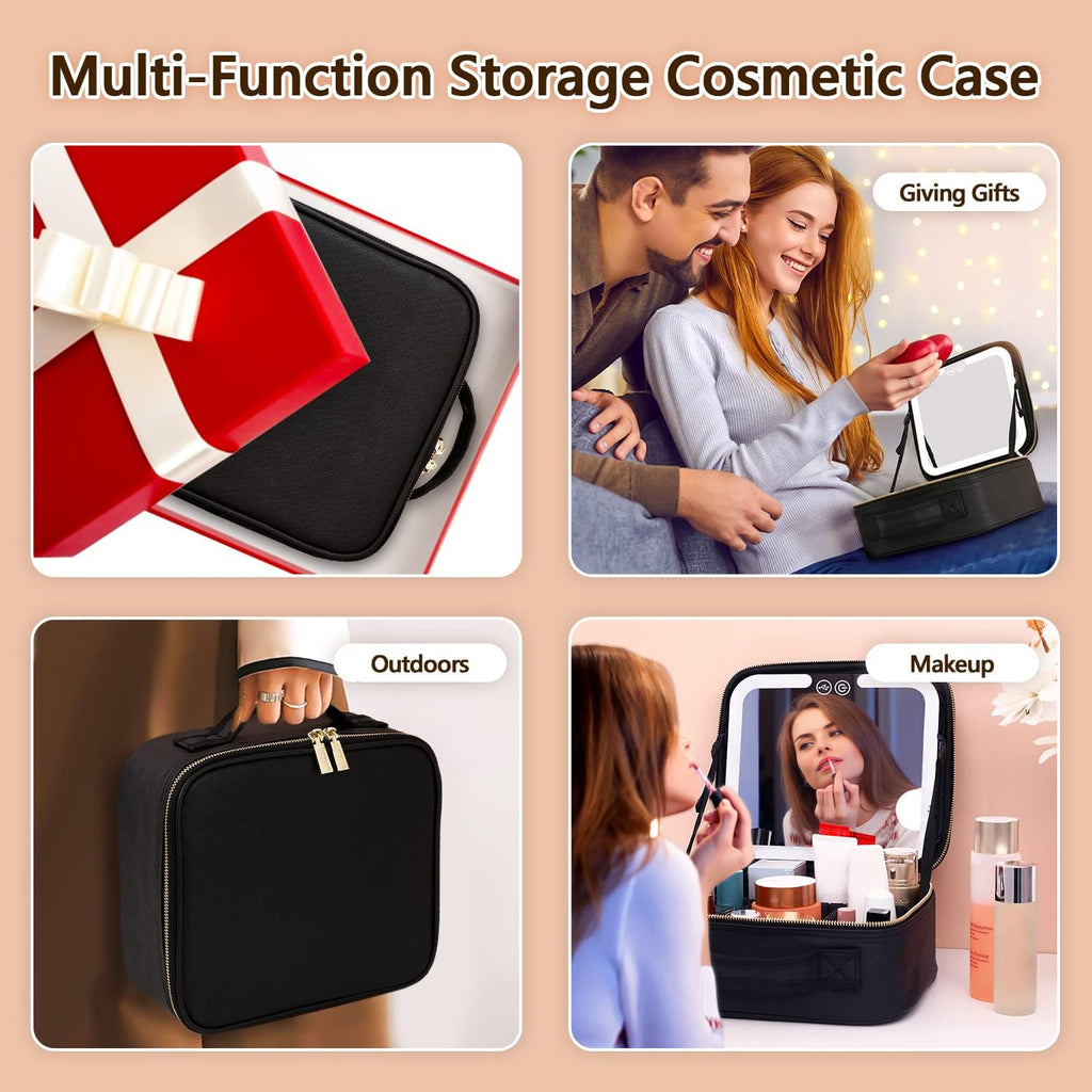 Luxury Makeup Organizer with Illuminated Mirror