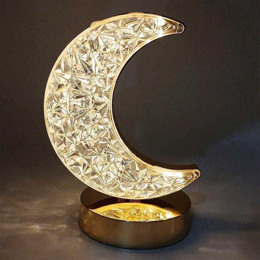 Half Moon Crystal Lamp