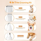 4-in-1 Cordless Pet Grooming Clippers with Nail Grinder – Velporo