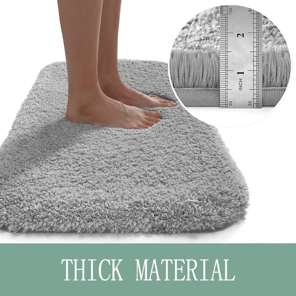 Thick microfiber bath mat - Soft, absorbent, non-slip - Perfect for bathroom and bedroom