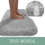 Thick microfiber bath mat - Soft, absorbent, non-slip - Perfect for bathroom and bedroom