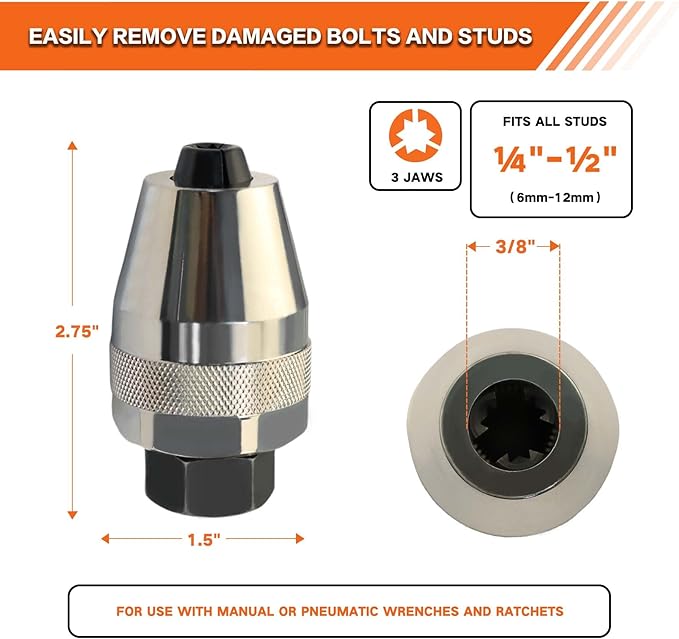 Damaged bolt and stud - extraction tool