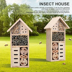 Insect house made of wood – Bee and insect friendly habitat for garden and terrace