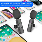 2-Pack wireless microphone for iPhone iPad