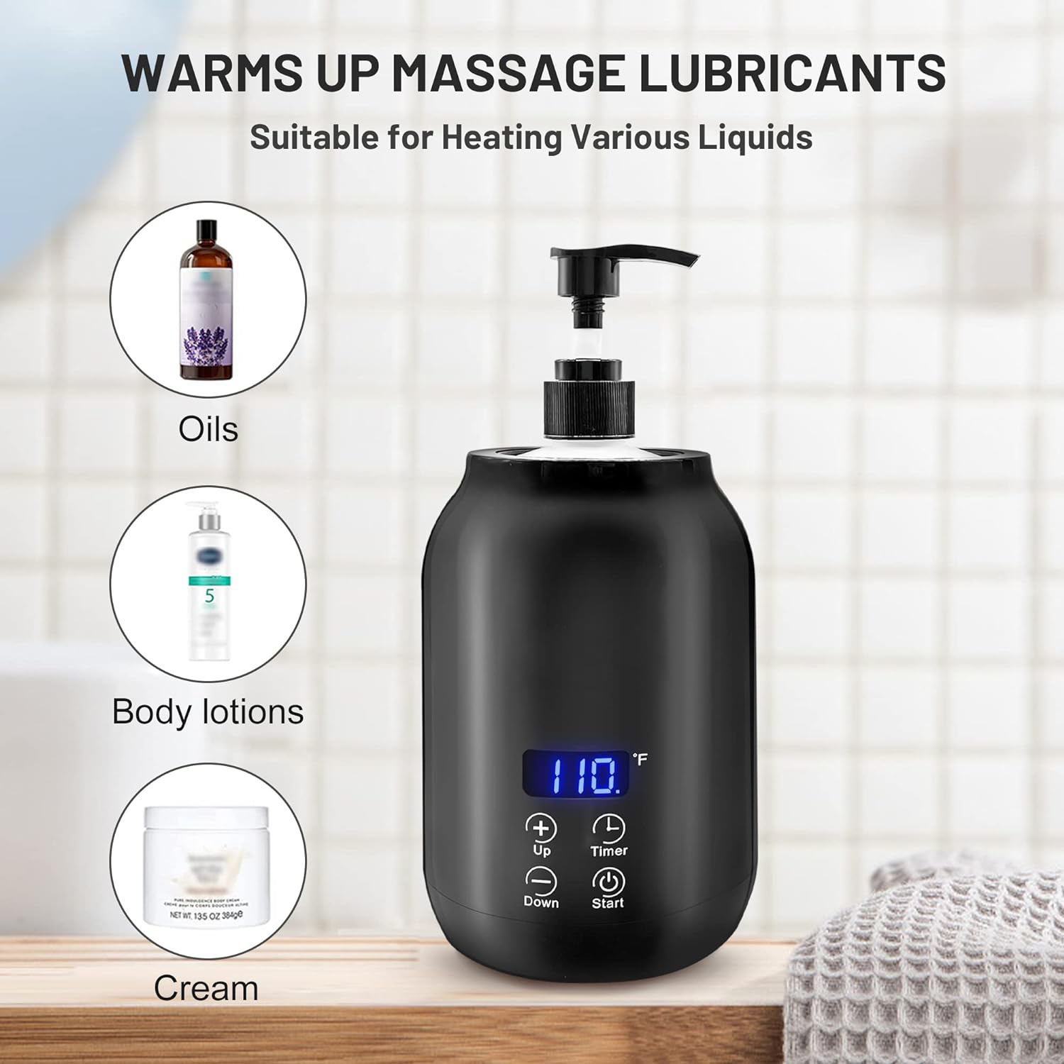 Professional Portable Electric Massage Oil Warmer – Fast Heating & Digital Control