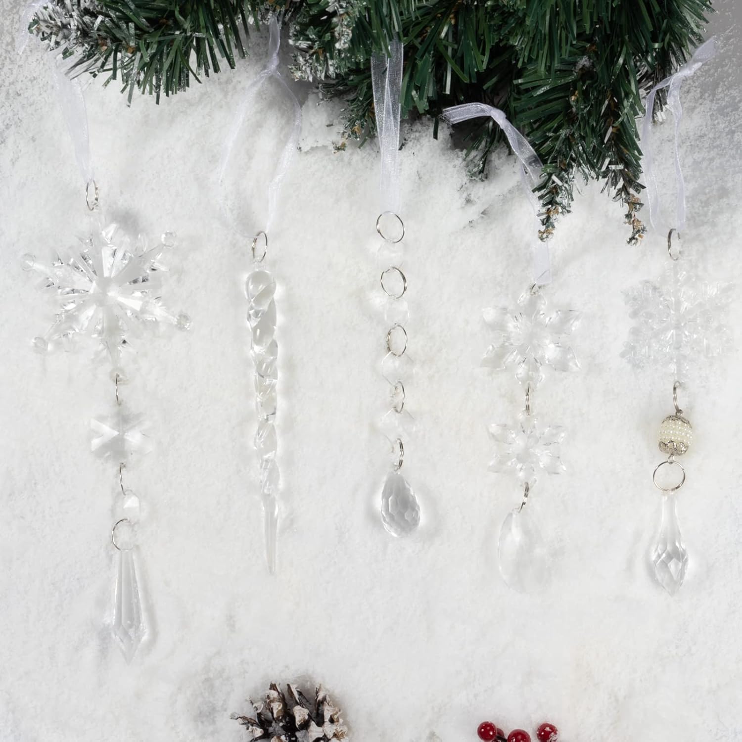 Crystal Christmas Ornaments Set - ShineBright