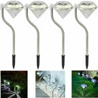 Solar Garden Light in Diamond Shape – LED Lamps for Outdoor Decoration and Lighting