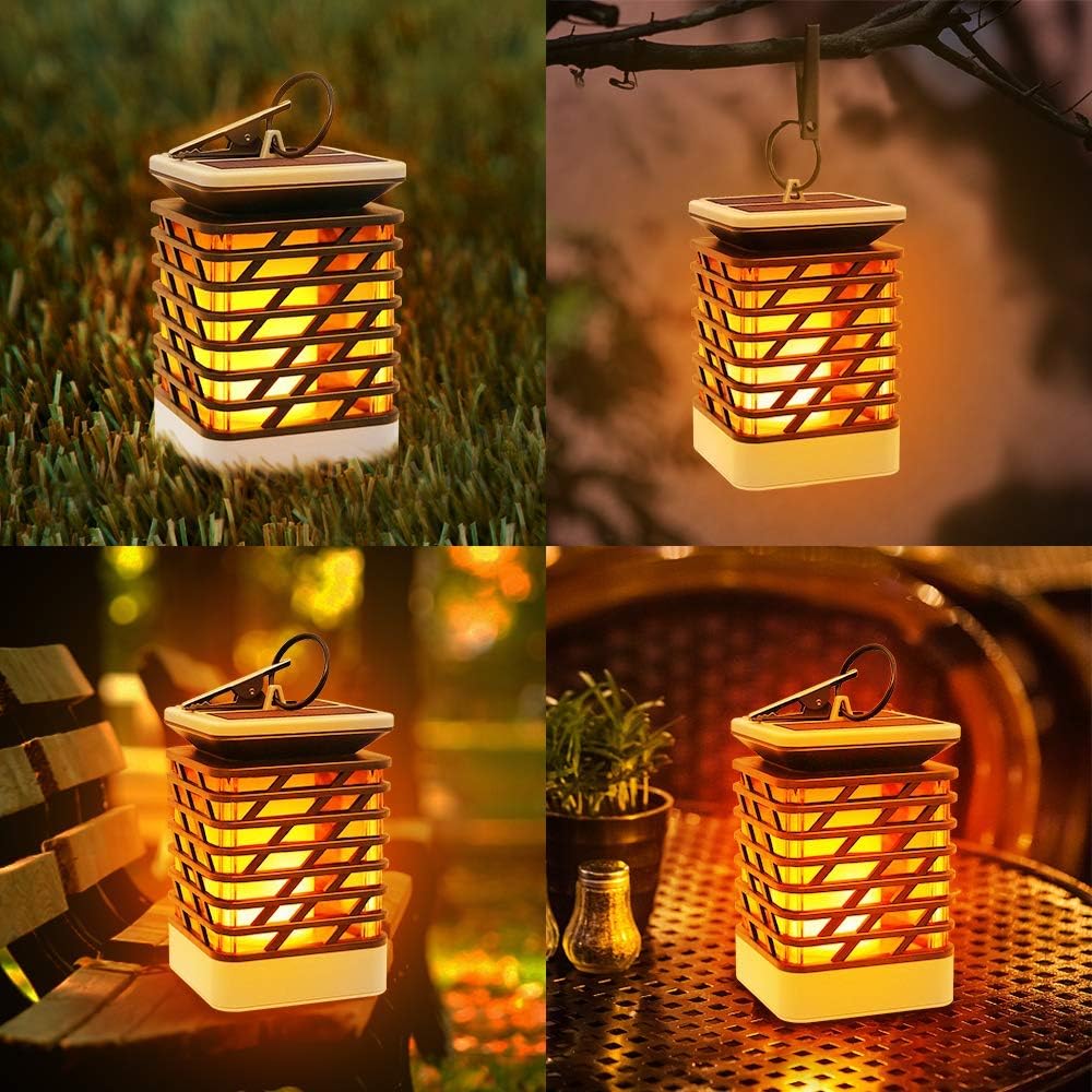 Solar LED garden lantern with ribbed design – Decorative outdoor lighting for garden