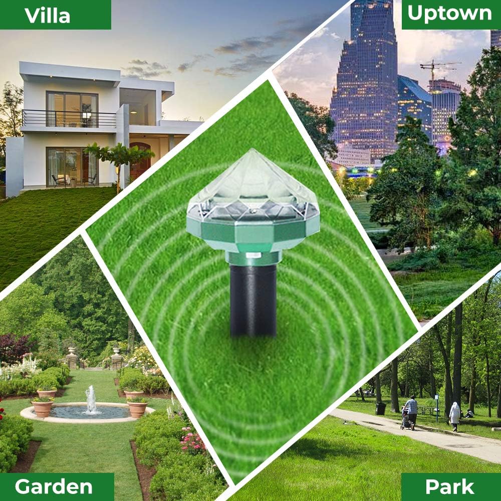 Solar-powered animal repeller for garden and yard – Environmentally friendly protection against mice and rodents