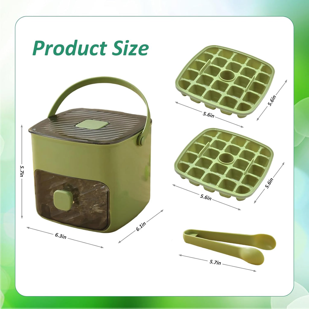 Ice cube tray with lid and waste, ice tray for freezer, flexible ice cube trays