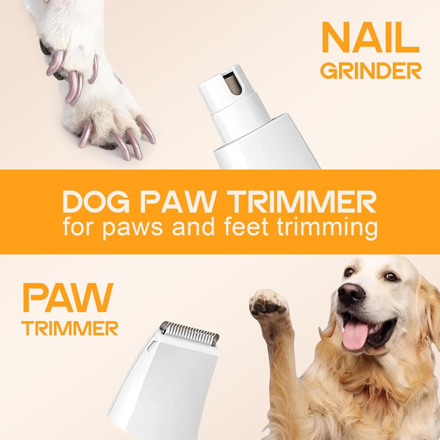 4-in-1 Cordless Pet Grooming Clippers with Nail Grinder – Velporo
