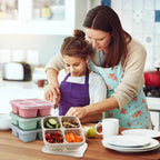 Bento-Style 4-Compartment Meal Prep Boxes in 4-Pack – Sustainable and Practical