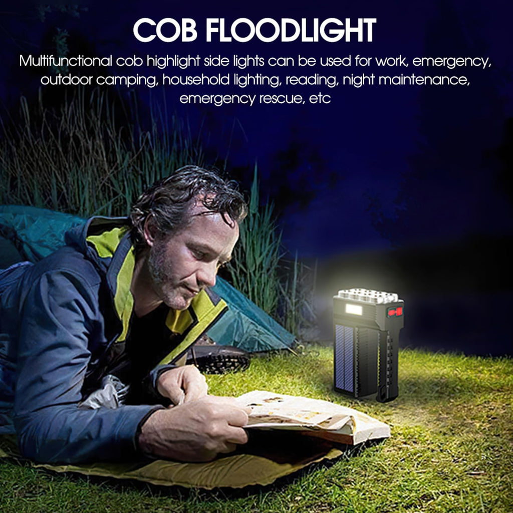 Solar LED Flashlight – Waterproof, powerful handheld spotlight with lithium battery