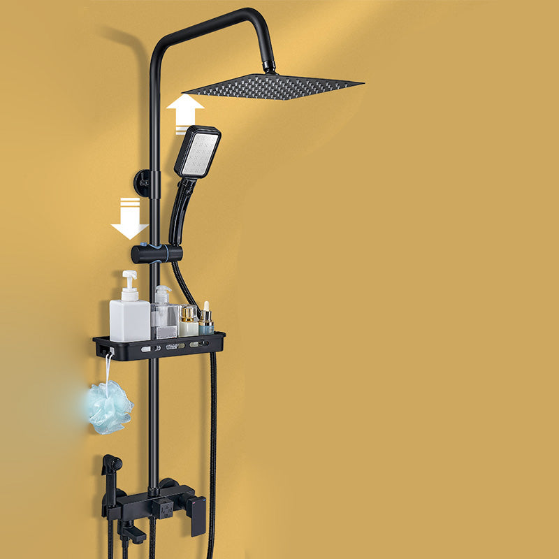 Shower System Wall Mount Adjustable Spray Pattern Shower Arm Shower Set with Shower Hose