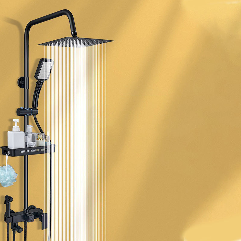 Shower System Wall Mount Adjustable Spray Pattern Shower Arm Shower Set with Shower Hose